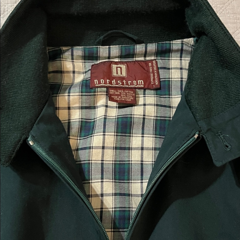 Nordstrom Harrington / Barracuda Style Deep Green Jacket - Picture 2 of 8